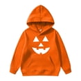 thumbnail image 1 of Aocisk Chandail à Capuchon pour Garçons d'Halloween, Doux, Confortable, Décontracté, Tenue d'Automne et d'Hiver pour Enfants, Orange, 5-6 Ans, 1 of 4