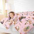 thumbnail image 5 of Feelyou Kawaii Pink Cowgirl Bedding Comforter Set, Tribal Western Cowboy Twin Comforter Sets, Flower Skeleton Skull Reversible Bedding Set, Ultra Soft Bedroom Decor, 2pcs, 5 of 9