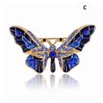 thumbnail image 1 of Alloy Oil Drop Diamond Butterfly Brooch(C), 1 of 5