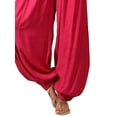 thumbnail image 4 of DYMADE Women Plus Size Cotton Straight Casual Solid Color Harlan Pants, 4 of 4