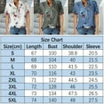thumbnail image 2 of Women's Short Sleeve Floral V Neck Tops, KZKR Casual Tunic Blouse Loose Shirt Button Up Henley Shirt, 2 of 5