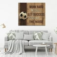 thumbnail image 2 of HFDF Soccer Wall Art Excitation Sports Wall Decorspirational Quotes Pictures Canvas Print Painting Artwork Home Decorations for Soccer Player Bathroom Bedroom Living Room 24x20inch Framed, 2 of 6