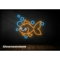 thumbnail image 2 of Glowneon Fish Bubbles Neon Sign, Fish Bubbles Led Light, Fish Neon Light, Goldfish Neon Sign, 2 of 3