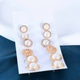thumbnail image 5 of Meidiya 6 Pairs Stud Earrings Round Shiny Rhinestone Inlaid Electroplating All Match Decoration Gift Faux Pearl Flower Women Ear Studs Jewelry for Dating, 5 of 8