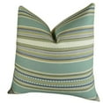 thumbnail image 1 of Plutus Chic Stripe Aloe Handmade Throw Pillow, (12" x 20"), 1 of 2