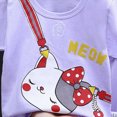 thumbnail image 4 of NOLDARES Baby Boy Summer Clothes 2pcs Dinosaur Truck Graphic Tee Cotton Shorts Toddler Outfits(Purple,18-24 M), 4 of 4