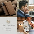 thumbnail image 6 of Wallet Case for Samsung Galaxy S20 FE 5G, Premium PU Leather Case Vintage Matte Wallet Flip Cover [Card Slots] [Magnetic Closure] Stand Function Folio Shockproof Full Protection - Brown, 6 of 14