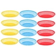 thumbnail image 4 of PAMINGONO 12Pcs Reusable Plastic Fast Food Baskets for Fried Chicken French Fries Snacks with Assorted Color, 4 of 8