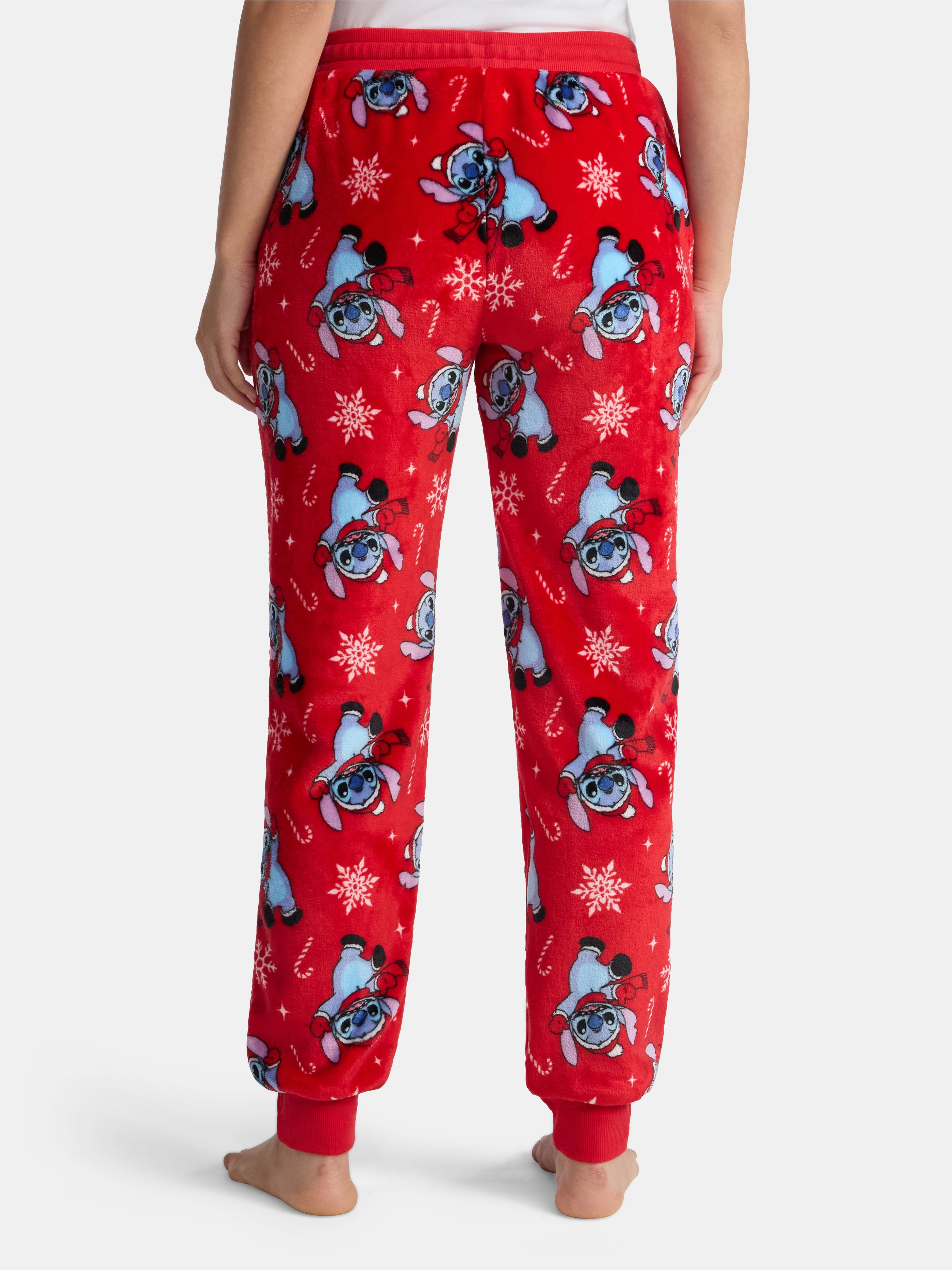 Stitch Women's Plush Holiday Joggers, Sizes XXS-2XL