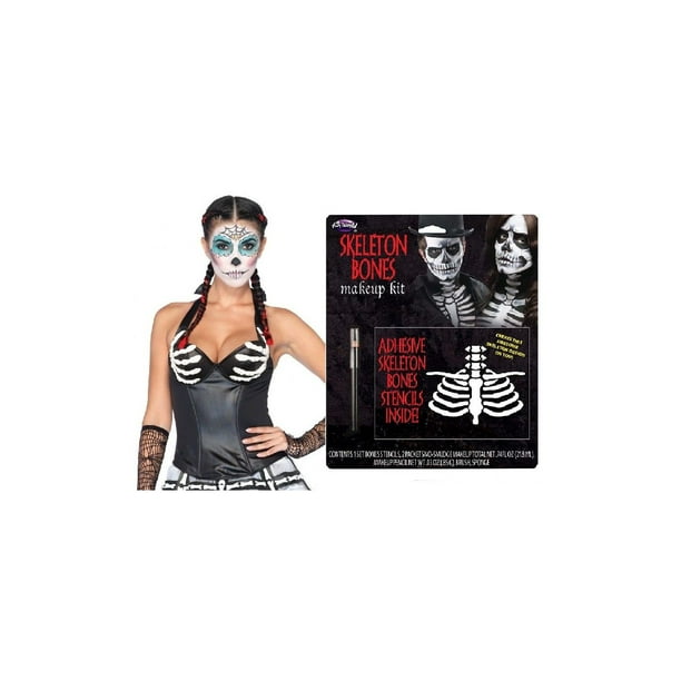 Skeleton Bones Makeup Women Set - Latex Makeup Set Skeleton Bones Makeup Women Set - Latex Makeup Set