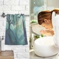 thumbnail image 7 of Yayeee 2 Pack Hand Towels for Bathroom 100% Cotton 16" x 28" Soft Absorbent Kitchen Towel, Moonlight Forest, 7 of 7
