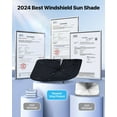 thumbnail image 4 of Windshield Sunshade Umbrella Car - [Vinyl Coating] Protect Car from Sun Rays & Heat Damage Keep Cool and Protect Interior Small (52" L x 31" W), 4 of 14