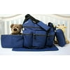 SoHo Tote Diaper Bag, Daddy Grand Central, Royal Navy, 4 Piece Set