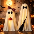 thumbnail image 5 of Halloween Decorations-2 Pack Light-Up Ghosts with Pumpkin Broom Halloween Decor Indoor Cute Ghost Decorative Signs Tabletop Decor for Party , Fireplace, 5 of 5