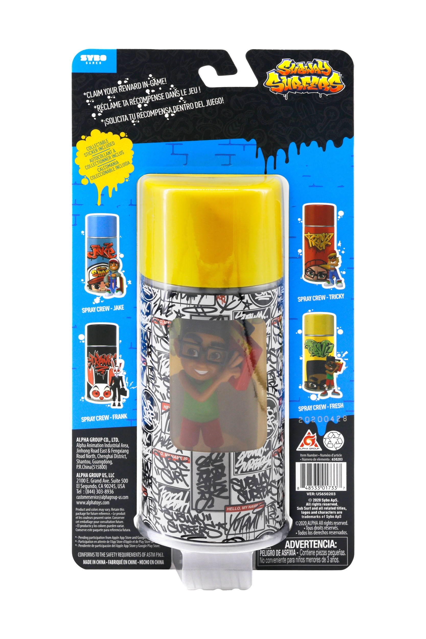  Subway Surfers, Spray Crew, 4 Vinyl Figure