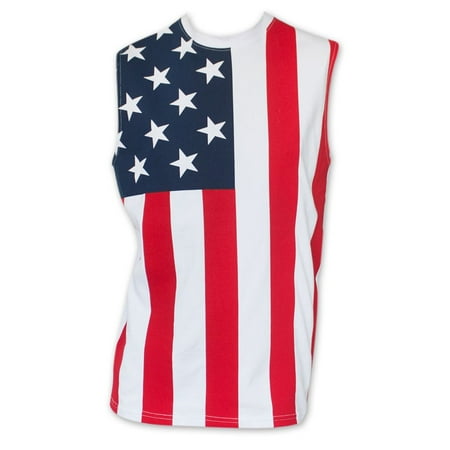 USA Patriotic American Flag Stars And Stripes Men's Muscle Tank Top Shirt