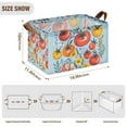 thumbnail image 7 of Yayeee Foldable Storage Basket for Shelves with Handles Waterproof Cloth Bins, Yellow Floral Tomatoes, 7 of 7