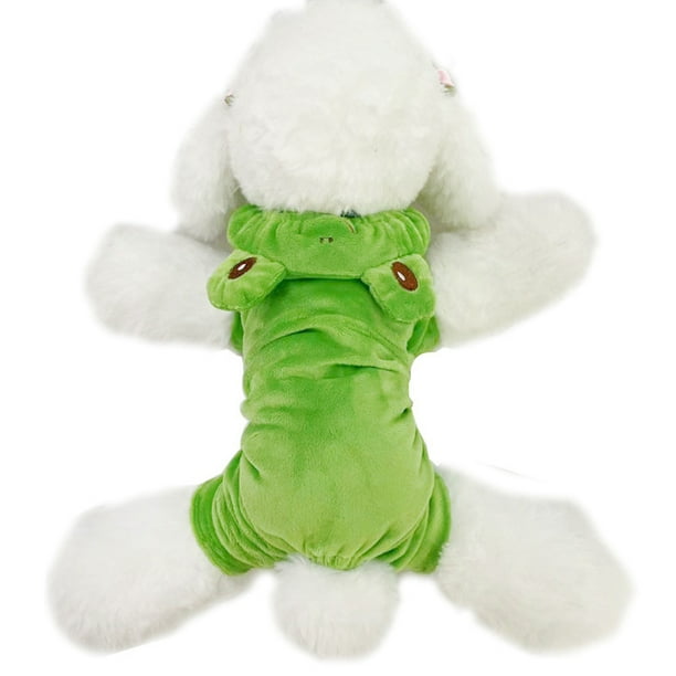 Disfraz de rana de terciopelo mascota transfiguración perro disfraz de cuatro patas vestido de Halloween MFZFUKR BST2002894-2