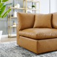 thumbnail image 7 of Sofa Corner Chair, Faux Vegan Leather, Tan, Modern Contemporary Urban Design, Living Lounge Room Hotel Lobby Hospitality, 7 of 7