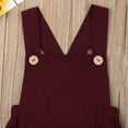 thumbnail image 3 of Qiylii Baby Suspender Romper Sleeveless Solid Color Stripe Bodysuit,0-3Y, 3 of 6