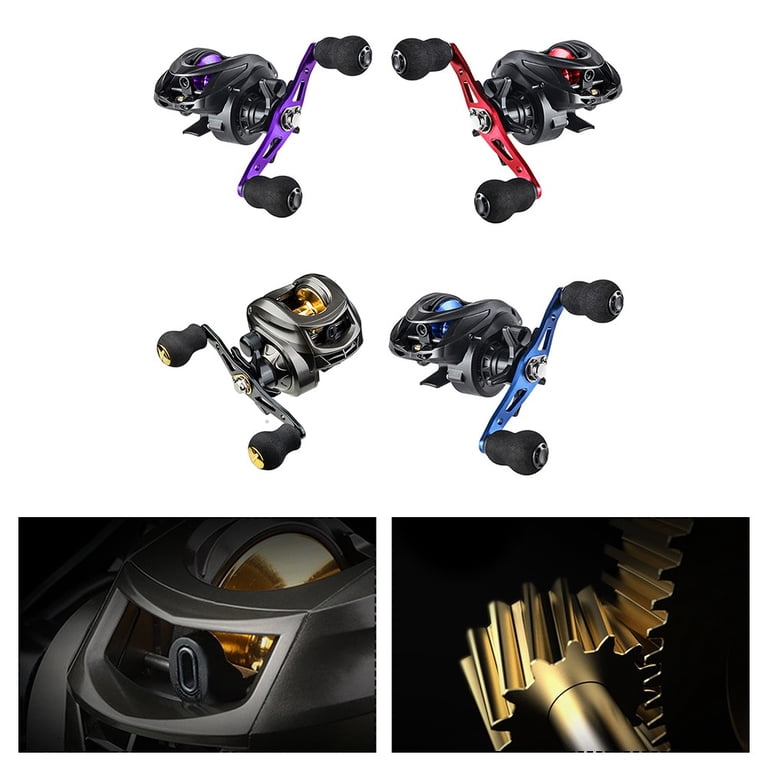 6 4 1 gear ratio baitcasting reels Wofarmy High Performance Baitcasting Reel Left Right Hand 6 3 1 Gear Ratio Fishing Red Right