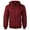 Burgundy, variant on Men's Premium Athletic Soft Sherpa Lined Fleece Zip Up Hoodie Sweater Jacket (Black,S)