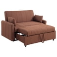 thumbnail image 4 of Porta Sleeper Sofa Full Bed, Copper Brown Boucle, Pillows, 60 Inch, 4 of 7