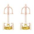 thumbnail image 4 of 1.5 ct Screw-Back Stud Earrings for Women | 6.0mm Heart Cut Simulated Yellow Diamond | 18K Rose Gold, 4 of 5