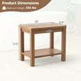 thumbnail image 3 of Gymax 19 Inch Teak Wood Shower Bench Inside Shower Stool w/ Storage Shelf for Adults, 3 of 10