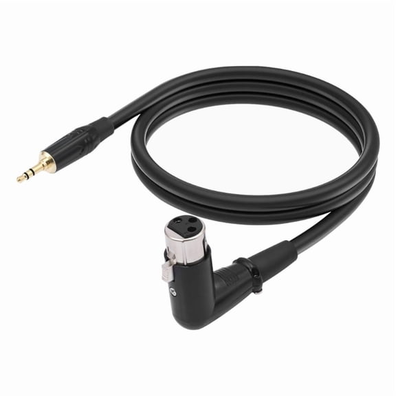 Professional Audio Cable 3.5mm TRS Straight Head to XLR Right Angle Connector Wire for Studio Recording and Live
