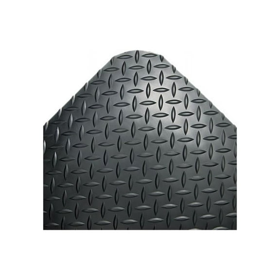 Crown Industrial Deck Plate Anti-Fatigue Mat, Vinyl, 36 x 60, Black -CWNCD0035DB