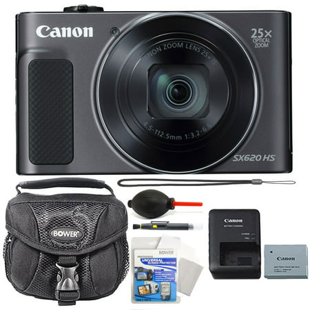 Canon PowerShot SX620 HS 20.2 MP 25X Optical Zoom Wifi / NFC Enabled Point and Shoot Digital Camera Black + All You Need (Best Wifi Point And Shoot Camera 2019)