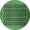 thumbnail image 1 of Ahgly Company Indoor Round Oriental Emerald Green Industrial Area Rugs, 4' Round, 1 of 4