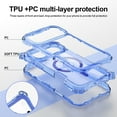 thumbnail image 6 of Magnetic Case for iPhone 17 Pro, Clear Back Case Shockproof Enhanced Corners Drop Protective Phone Cover with Detachable Lanyard and Wrist Hand Strap, Compatible with Mag-Safe, Blue, 6 of 7