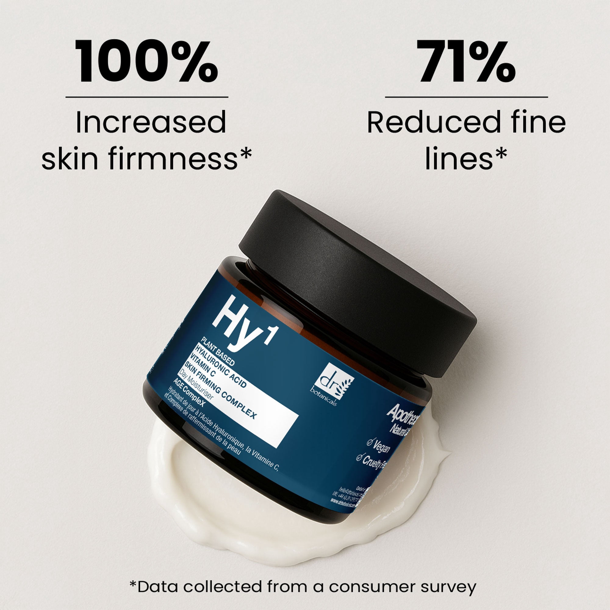 Dr Botanicals Hydrating Day Moisturizer for Dryness & Dullness with Hyaluronic Acid + Vitamin C – Lightweight Brightening Face Cream, 60ml