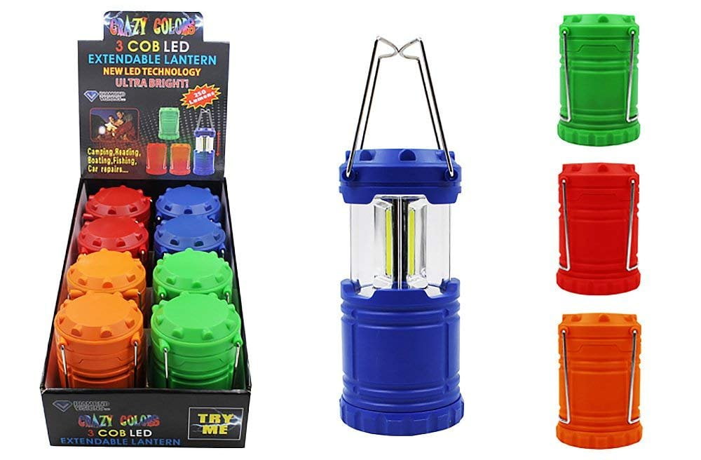 Diamond Visions 081866 3 COB LED Extendable Metal Lantern in Assorted