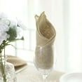 thumbnail image 6 of Efavormart 5 Pack | Natural Boho Chic Rustic Faux Jute Linen Dinner Napkins - 19"X19", 6 of 10