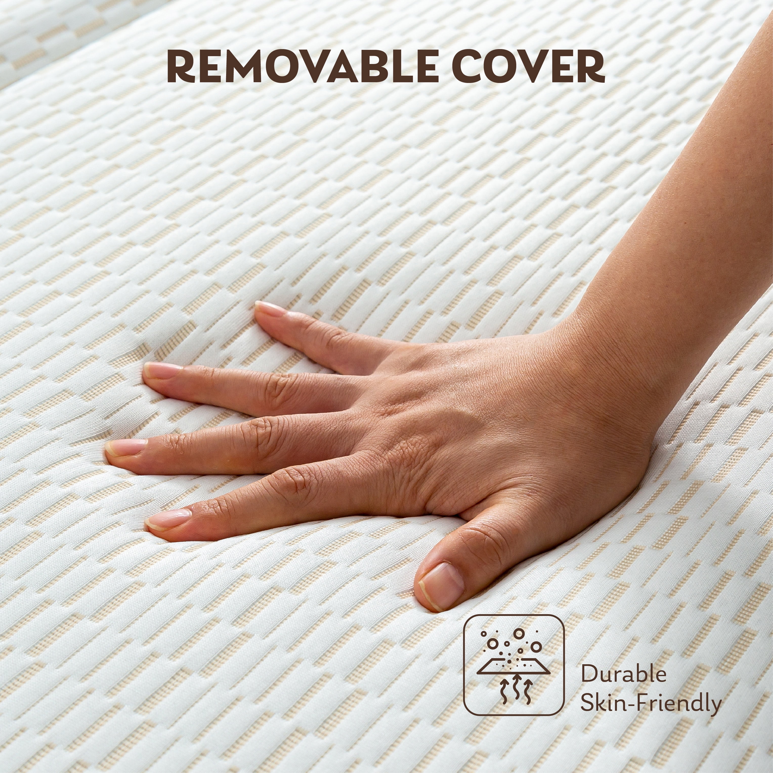 EGOHOME 4 inch Tri-Folding Memory Foam Twin Mattress, Portable Guest Bed in a Box