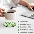 thumbnail image 3 of St. Patrick's Day Coasters Set of 2, Absorbent Coasters for Drinks, Spring Shamrocks Green Love Heart Hats Coaster for Desk Coffee Table Protection, Home Decor House Warming Gifts 4", 3 of 8