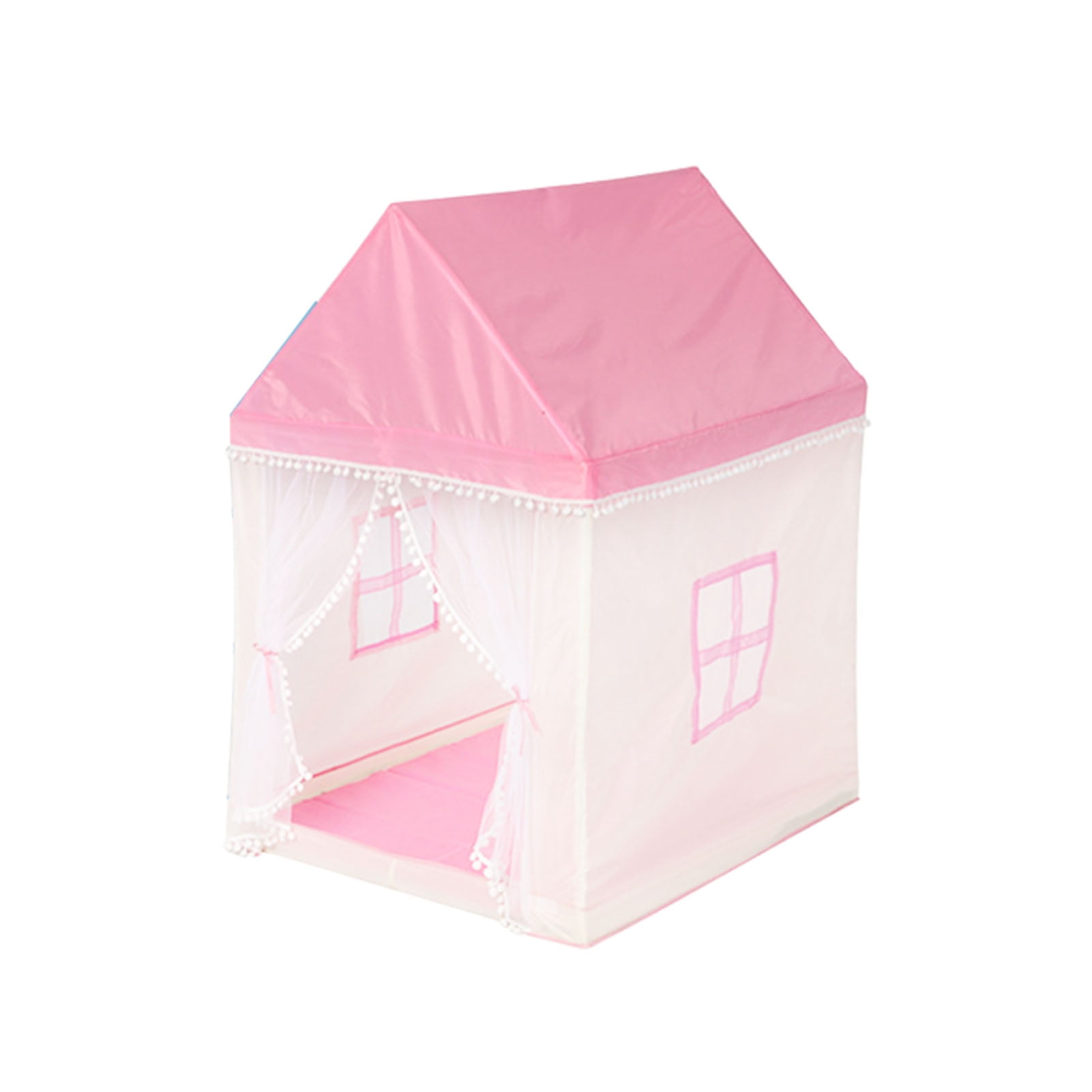 Girls Pop Up Tent Castle Playhouse Wendy House Pink Indoor Outdoor Princess Play 