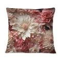 thumbnail image 2 of Designart "Blush Lace Whispering Blooms II" Floral Printed Throw Pillow, 2 of 5