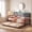 Rustic Brown & Black, variant on Costway Daybed with Trundle LED Lights Charging Station Upholstered Storage Headboard Rustic Brown & Black