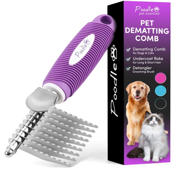 Cepillo con forma de rastrillo para perros y gatos, caniches y mascotas, de la marca Dematting
