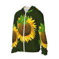 thumbnail image 3 of Goofa Sunflower3 Printed Women's UPF 50+ Sun Protection Hoodie Jacket Lightweight Long Sleeve Sun Shirt for Women with Pocket Hiking Outdoor-XX-Large, 3 of 9
