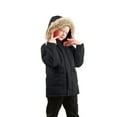 thumbnail image 5 of Girls Boys Solid Sherpa Fleece Coats Kids Thickened Lined Puffer Jacket Winter Warm Fuzzy School Outdoor Thermal Pocket Hiking Windbreaker Jackets Black 11-12 Years, 5 of 7