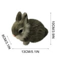 thumbnail image 5 of Oefntac Toys Simulation Model Hare Rabbit Figurine Miniature Collectible High Simulation Realistic Desk Display Easter Decor Home, 5 of 5