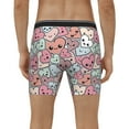 thumbnail image 4 of Cauagu Cartoon Hearts Print Men's Boxer Briefs, Funny & Cute Underwear Elastic Waistband Briefs Ideal Gift for Men,1-Pack, 4 of 7