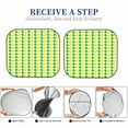 thumbnail image 6 of Naloa yellow and green houndstooth Print 2-Piece Windshield Sunshade,Foldable Car Front Window Sun Shades,for Most Sedans SUV Truck-Large, 6 of 6