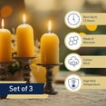 thumbnail image 3 of Kings County Tools Folding Brass Camping Candle Lantern with 3-Pack of Beeswax Emergency Candles, 3 of 6