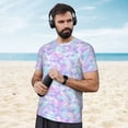 thumbnail image 4 of Wukai Rainbow Scales Print Men's Short-Sleeved Mesh T-Shirt,Quick-Dry Short Sleeve Workout T-Shirt-Medium, 4 of 8